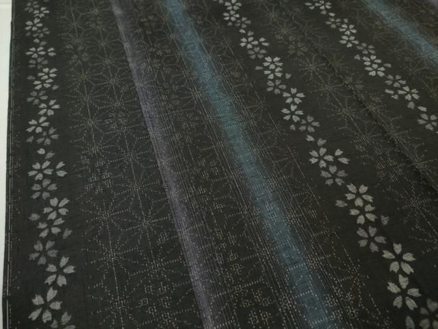 平和屋本店□極上 結城紬 はたおり娘 奥順謹製 80亀甲 手緒里 桜間道  