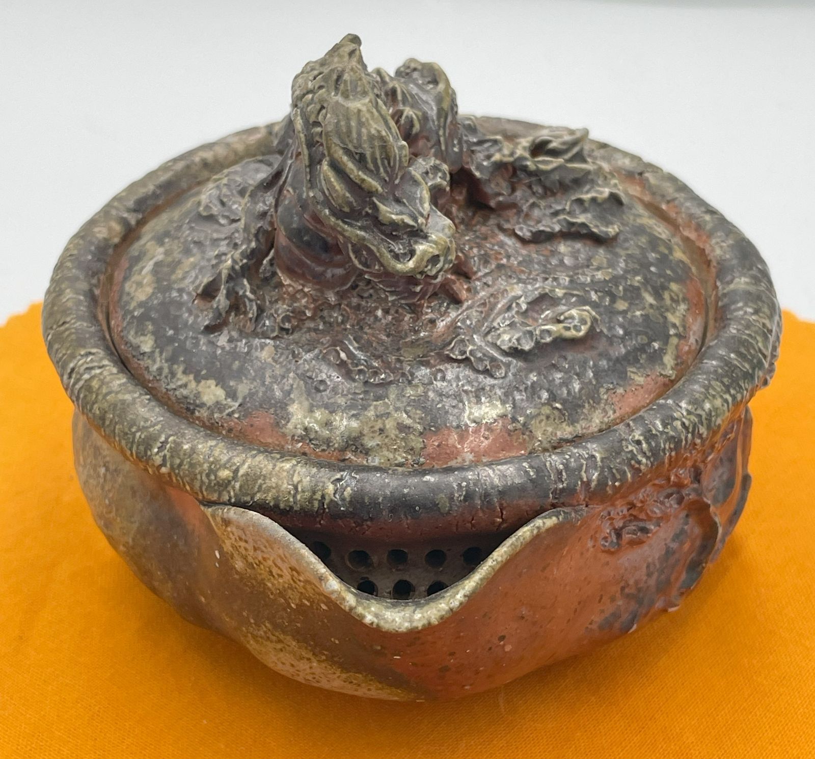 備前焼白備前難波誠治作鳳凰宝瓶 NS16