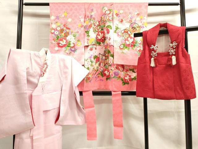 平和屋着物[]七五三 女の子 3歳 祝着 三つ身 長襦袢(半衿刺繍)・ 
