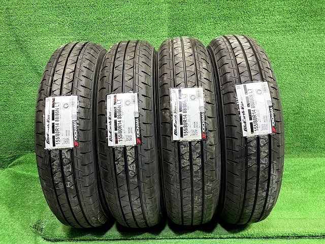 YOKOHAMA サマー ヨコハマ ブルーアースバンRY55 155|80R14 88|86NLT 4本 7ミリ