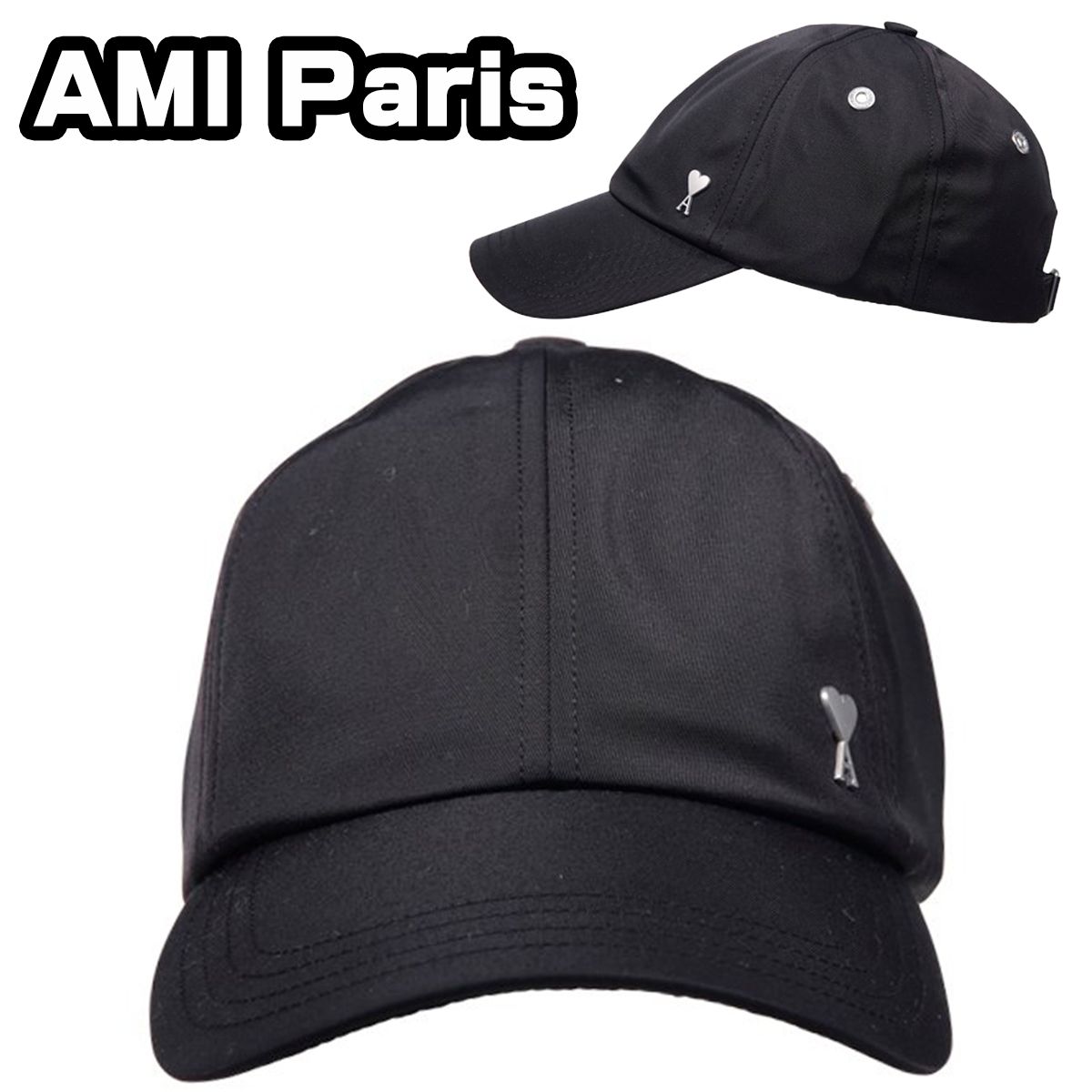 AMI】☆送料・関税込☆チェーンステッチ ハート ロゴ キャップ AMI