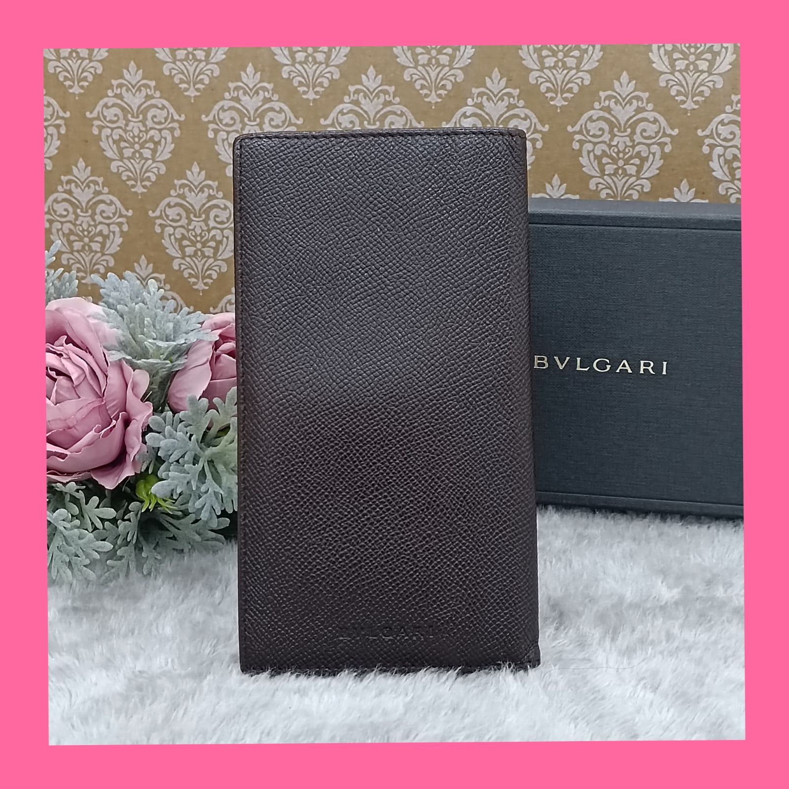 BVLGARI 》 ブルガリ クラシコ ロゴ刻印入り 長財布 札入れ ロング