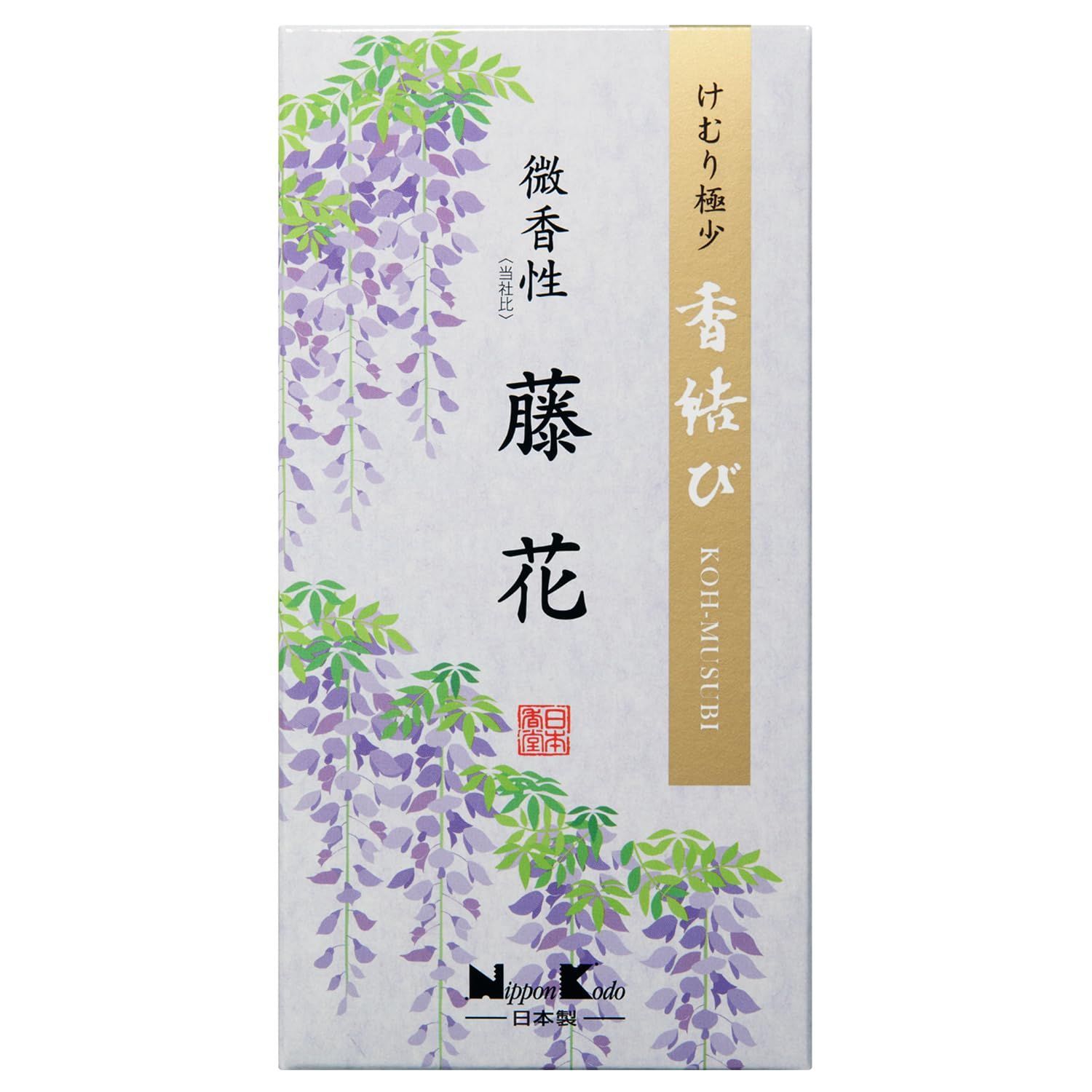 日本香堂 Nippon Kodo 香結び 微香性藤花 バラ詰 110g