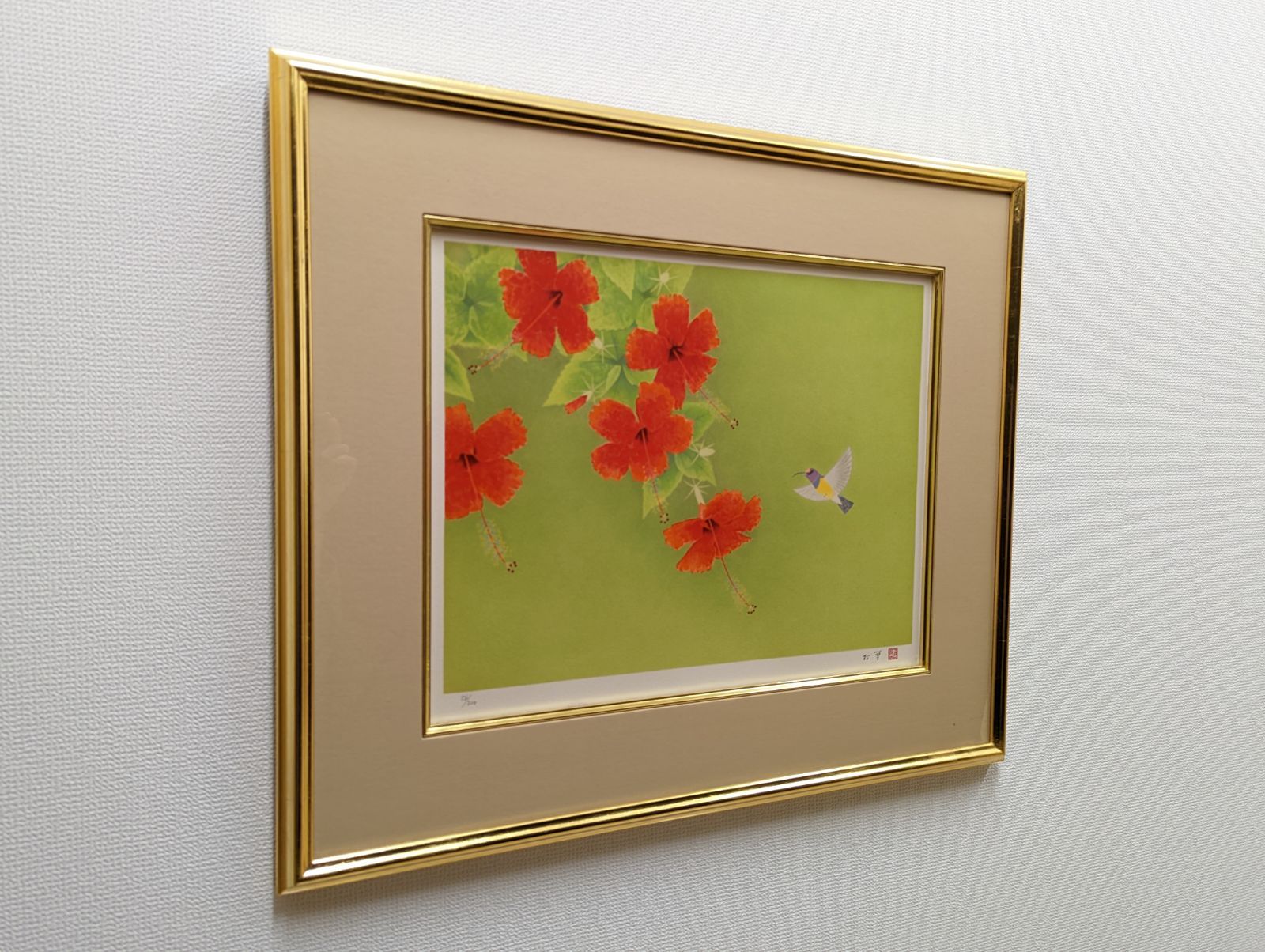 上村松篁「春秋花鳥四題」手摺木版画 全4葉揃 額縁付き - andmimarlik ...