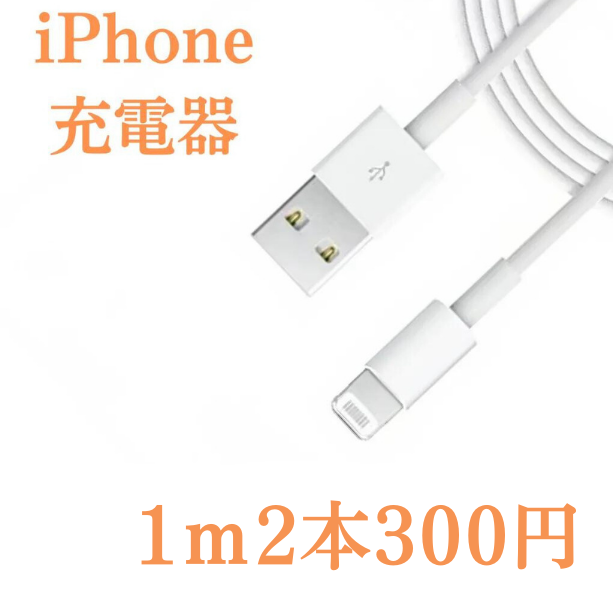 ライトニングケーブル1m2本Iphone充電器iPhone充電ケーブル充電ケーブル急速充電lightning端子アイホン線アイフォンスマートフォン携帯電話スマホ1本2本3本4本5本10本1m2ｍ3musbケーブルライトニングケーブル純正ではございません