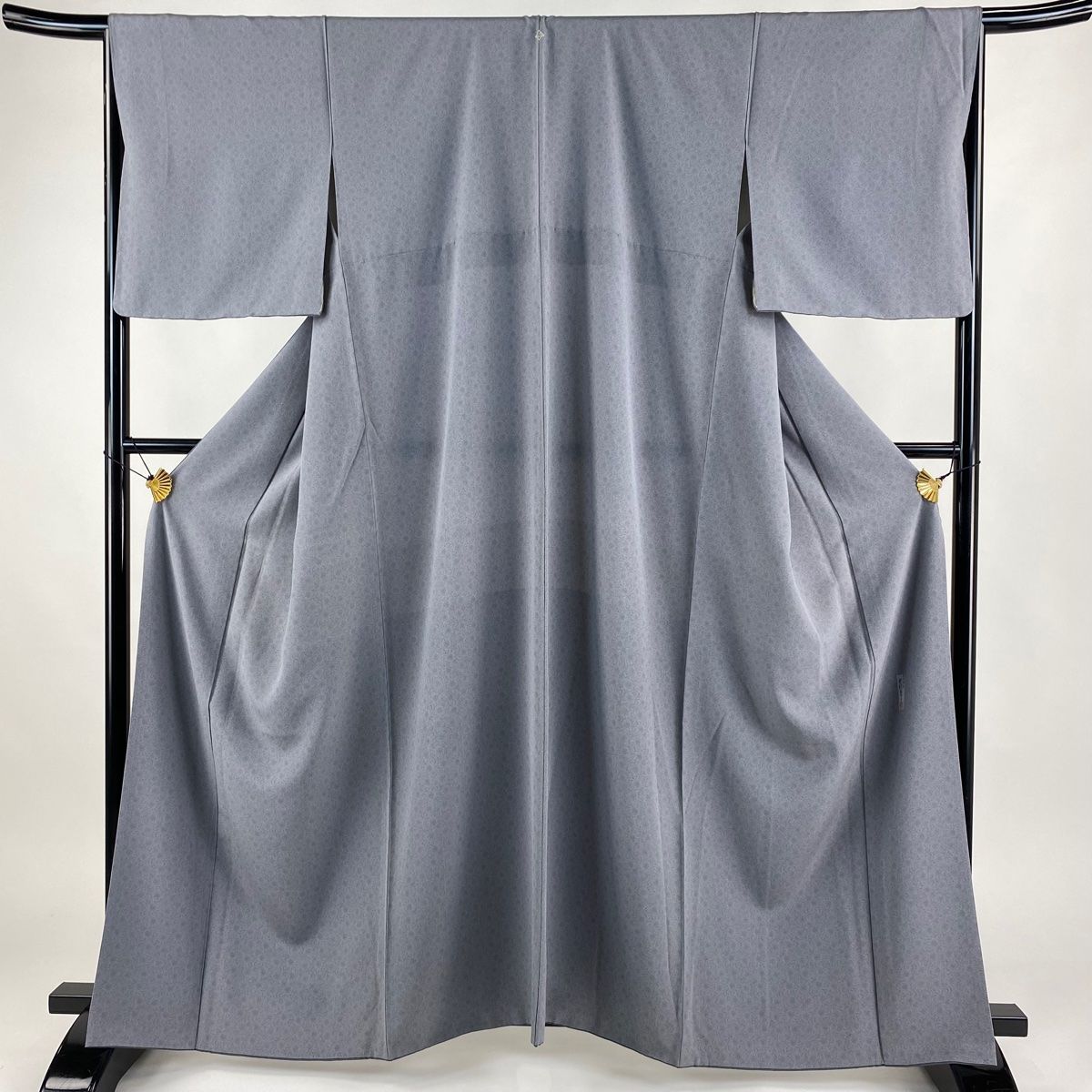 平和屋着物○上質な小紋 紬地 段違い文 正絹 逸品 AAAT0560zg 平和屋