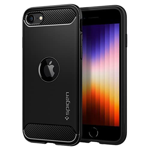 【色: ブラック】Spigen iPhone SE3 ケース 第3世代 iPho