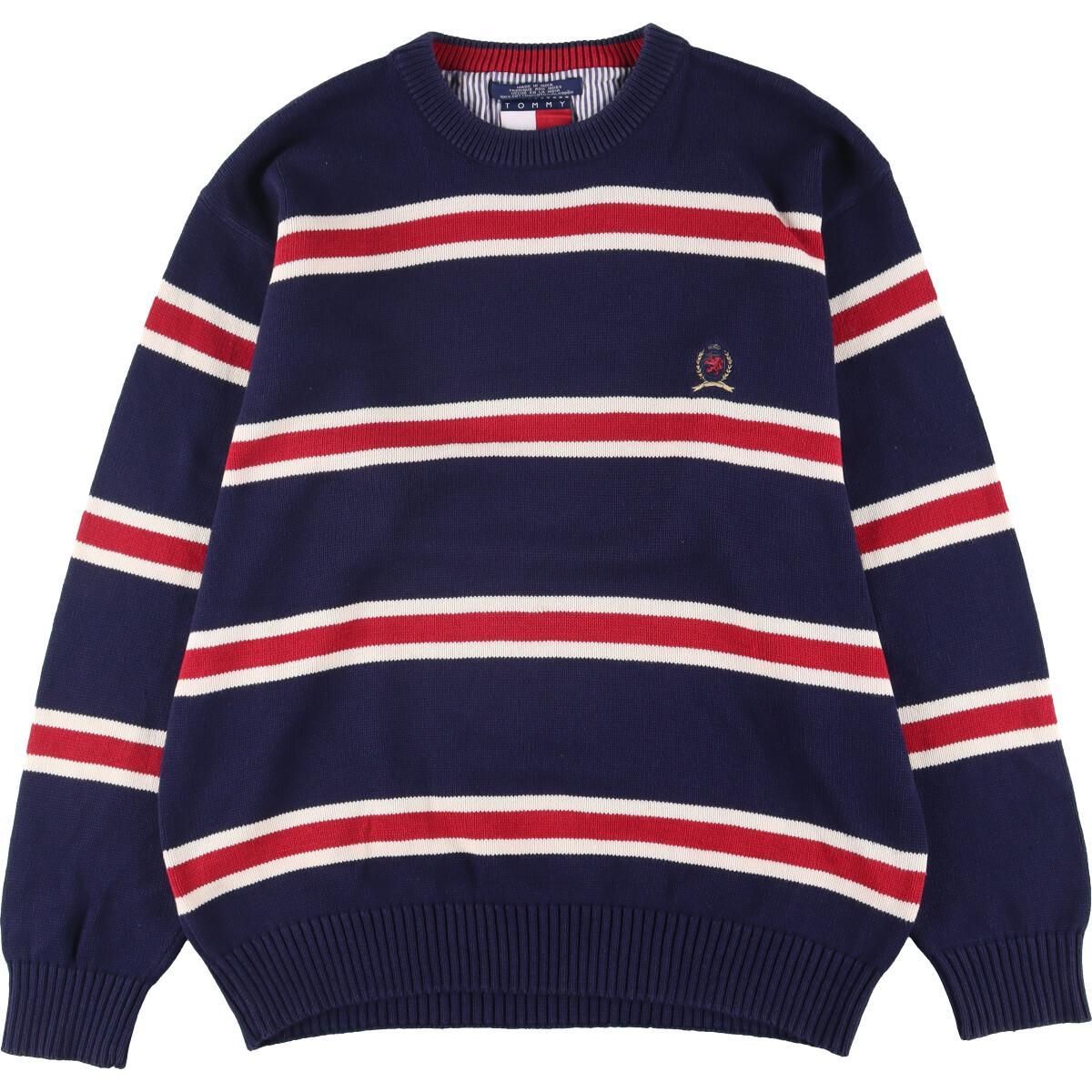 古着 90年代 トミーヒルフィガー TOMMY HILFIGER ボーダー柄 コットン