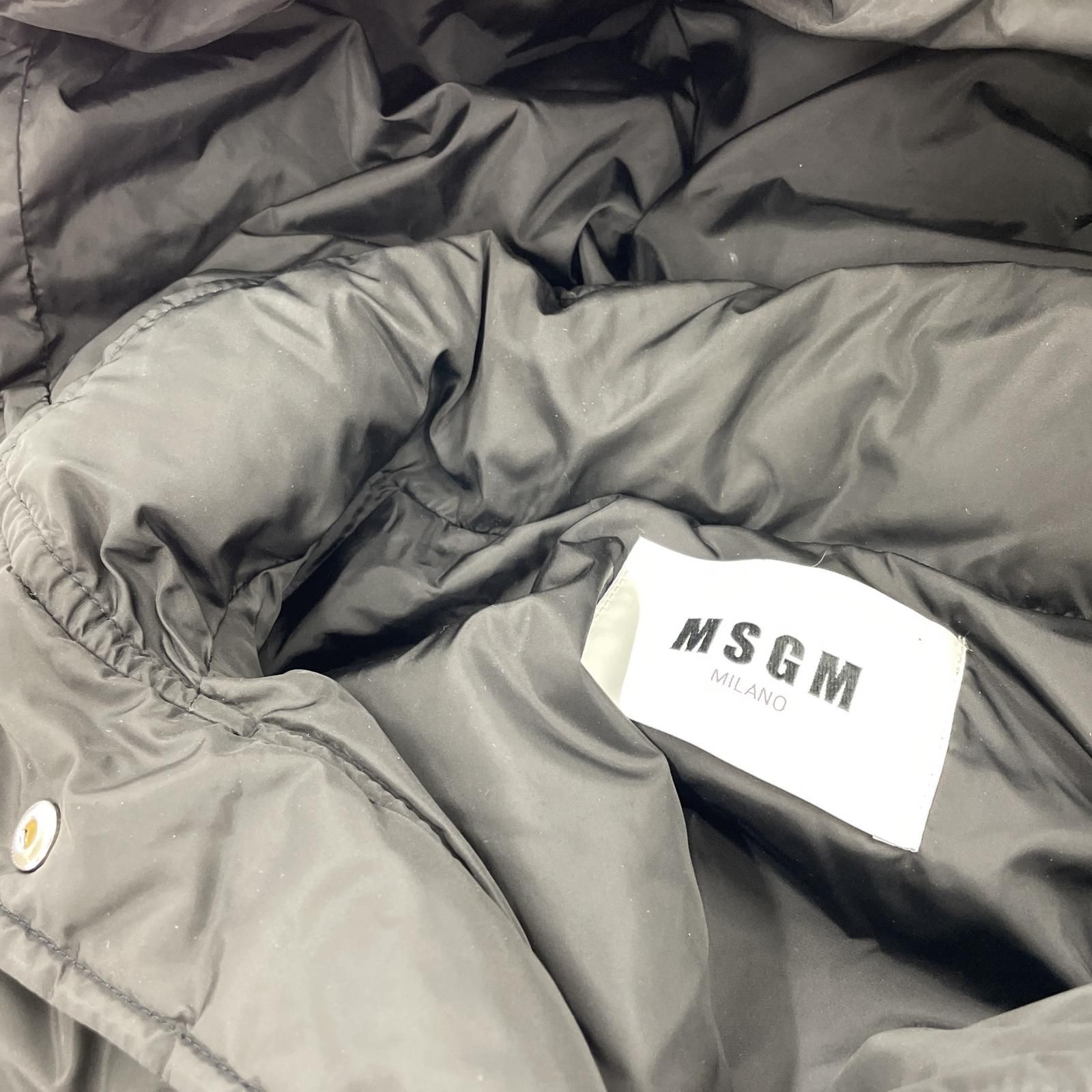 MSGM エムエスジイエムダウンジャケット size40/ブラック メンズ 