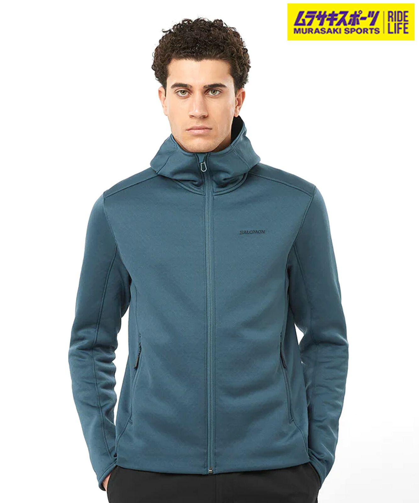【ムラスポ公式】新品 SALOMON サロモン スノーボード インナーウェア メンズ IN ESSENTIAL MIDFLEECE FZ HD ムラサキスポーツ 24-25モデル LL L21