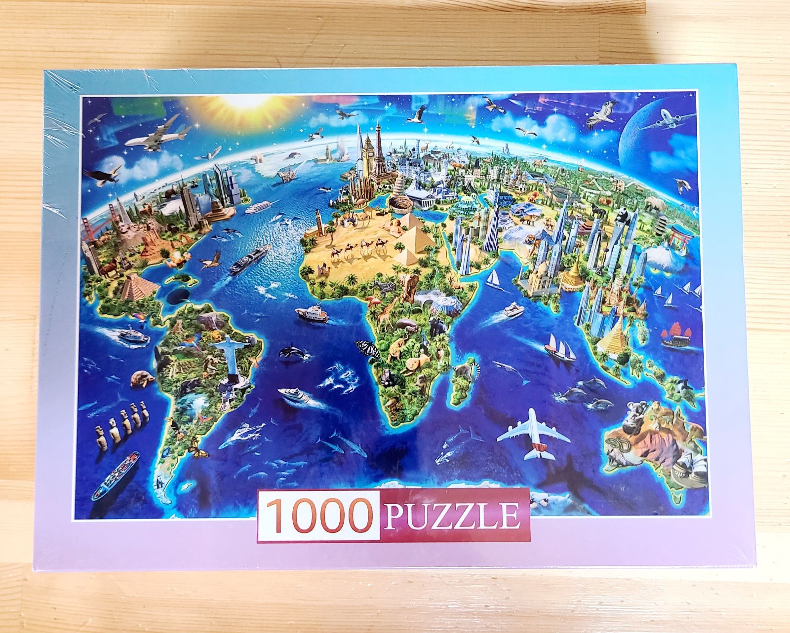 1000ピース ジグソーパズル 世界地図 パズル （50 x 70 cm