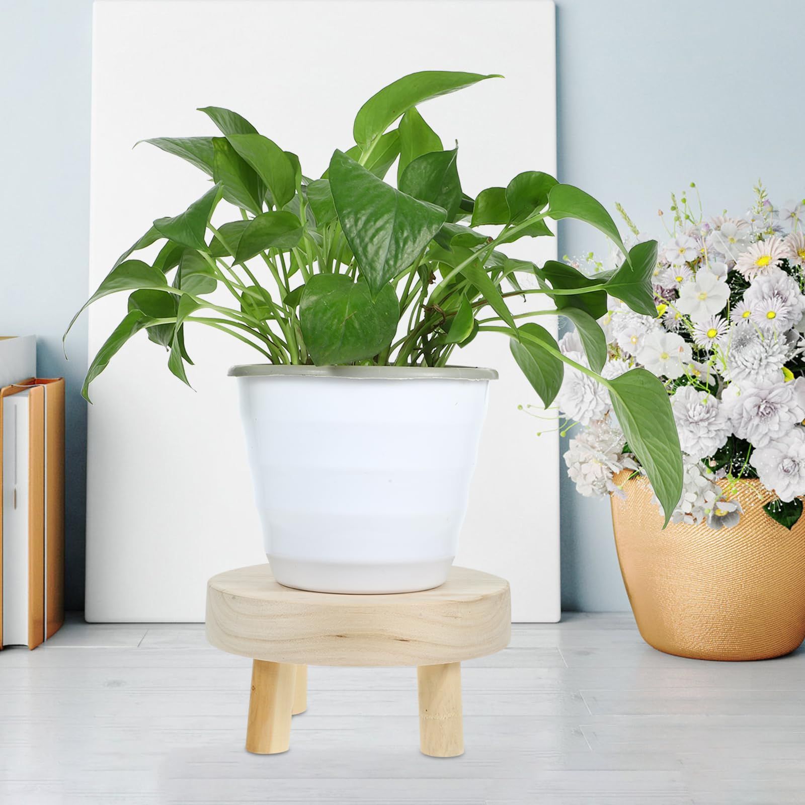 新品 STOBAZA 花台 屋内植物スタンド 椅子 鉢植え 観葉植物 台