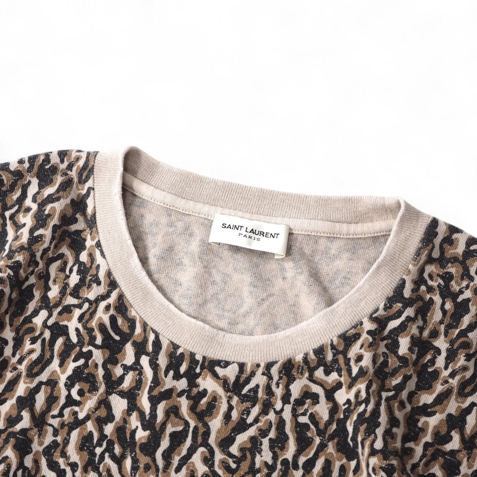 正規 Saint Laurent サンローランパリ レオパード Tシャツ