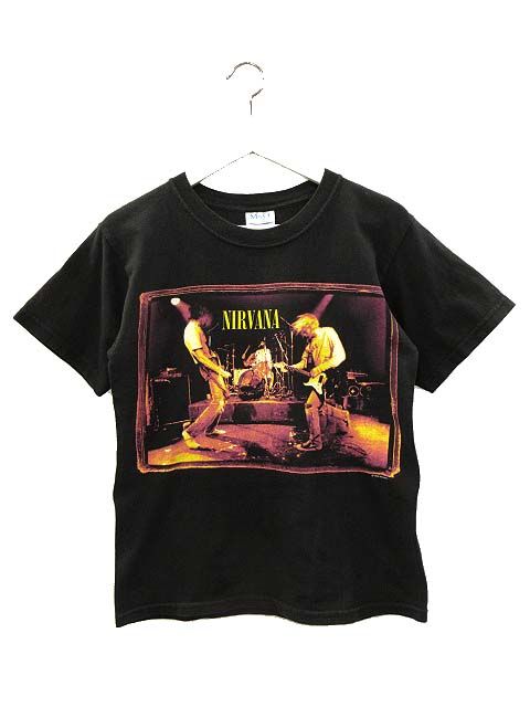 ヴィンテージ VINTAGE 00s ニルヴァーナ FROM THE MUDDY BANKS OF THE WISHKAH Tシャツ カートコバーン ブラック L 14-16 AA