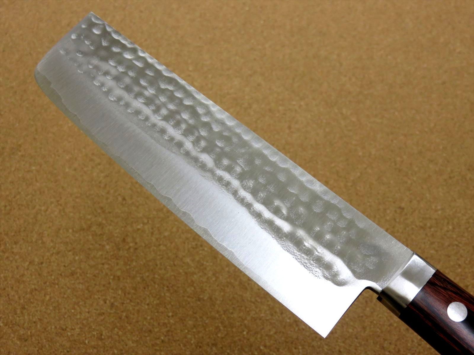 関の刃物 菜切り包丁 16.5cm (165mm) 富士觀 鎚目鍛造 本割込 3層鋼 V