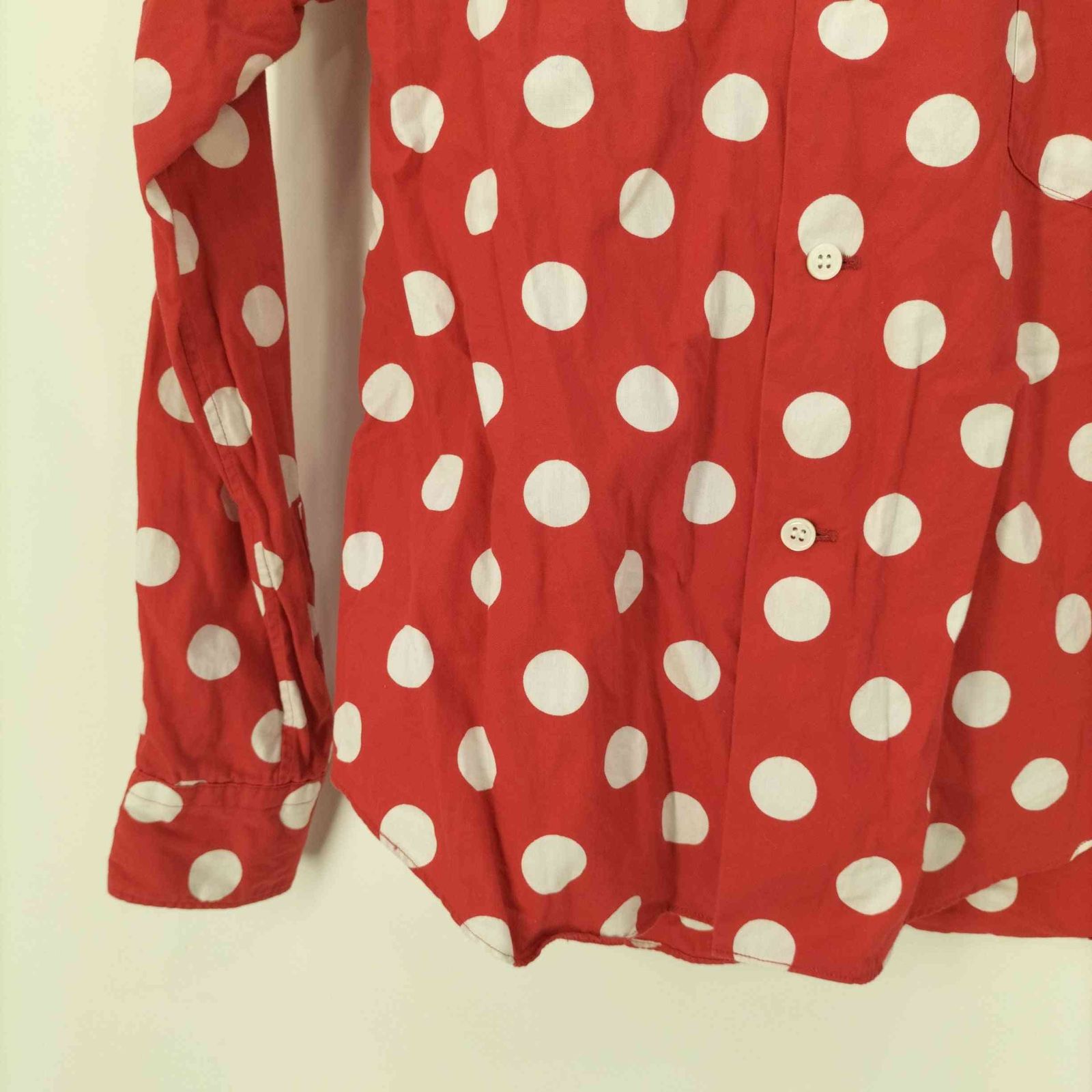 コムデギャルソン COMME des GARCONS 丸襟 ドット柄シャツ レディース 