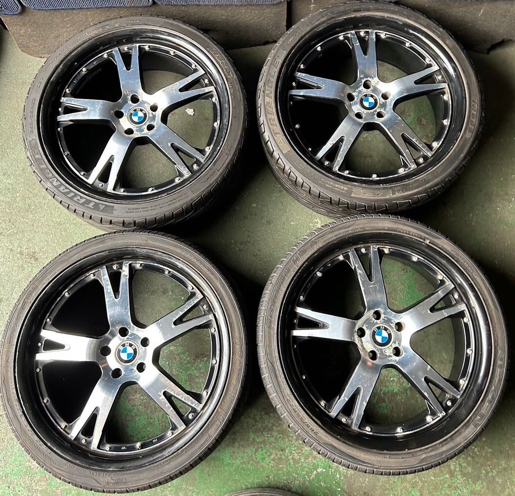 ●逆ぞり！コンケイブ！BMW 22インチ 9.5J&10.5J PCD120 レクサスLS ENERGY MOTOR SPORT● 22 inch BMW X3 X4 X5 X6 Staggered 22x9.5&frasl;10.5 5x120 ET 35 CB 74.1