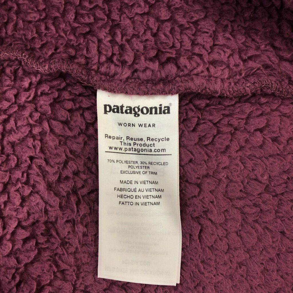 patagonia パタゴニア ロスガトス ハーフジップ フリースジャケット アウトドア パープル (レディース M) 中古 古着 Q9538