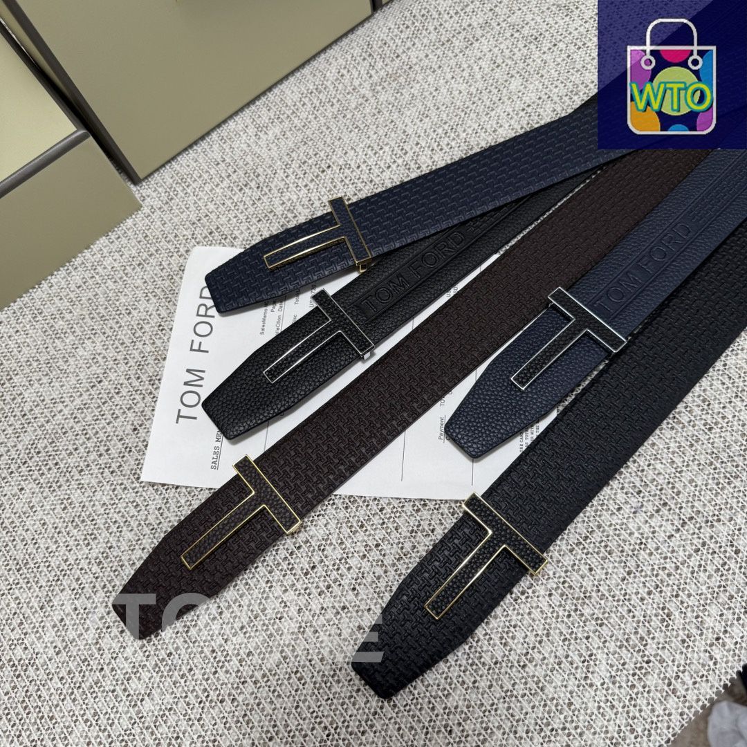 今日特価】Tom Ford トムフォード ダブルフェイスレザーベルト-1