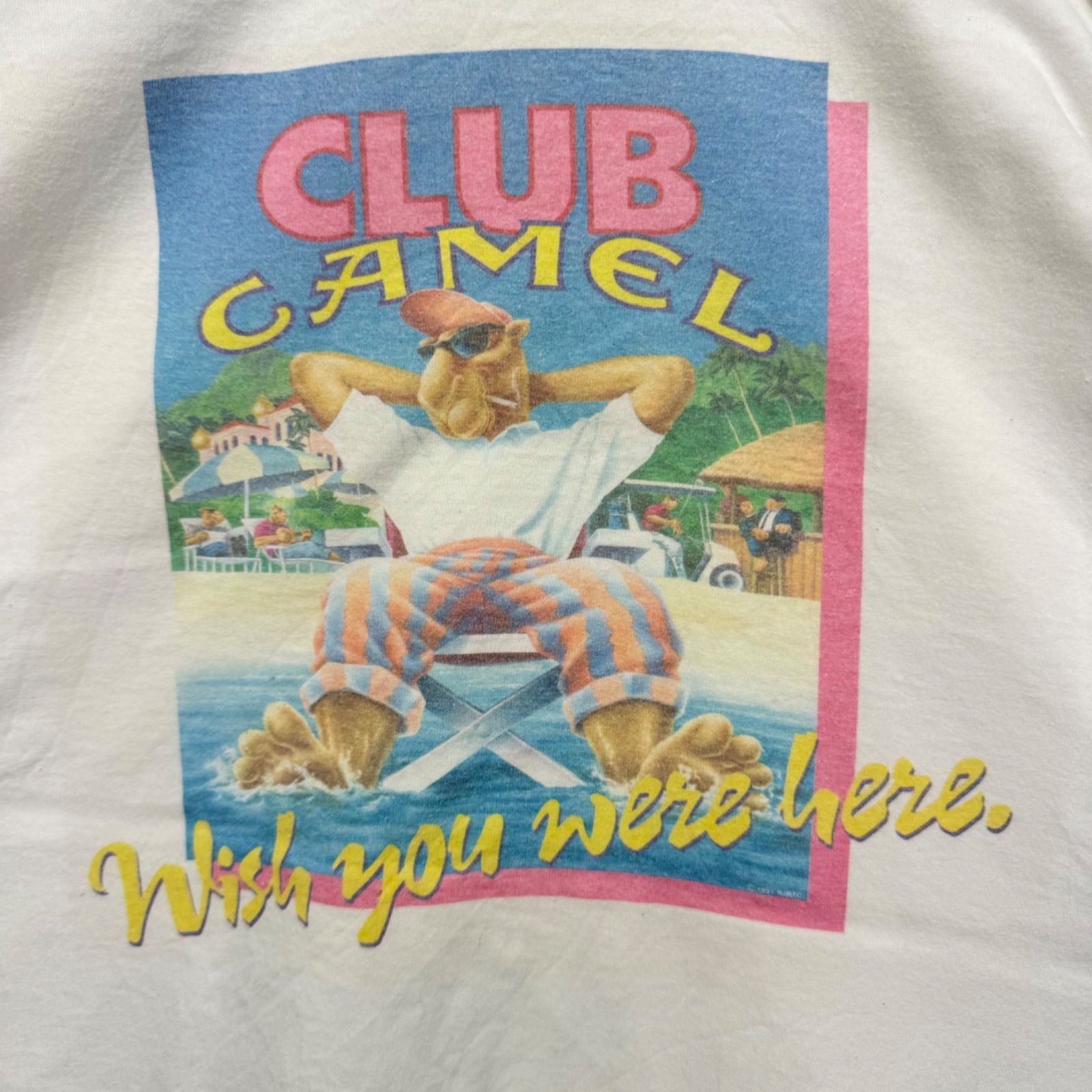 90s キャメル Camel Tシャツ Vintage ビンテージ 古着 90s USA製 CAMEL キャメル 「HARD PACK」 ポケット Tシャツ