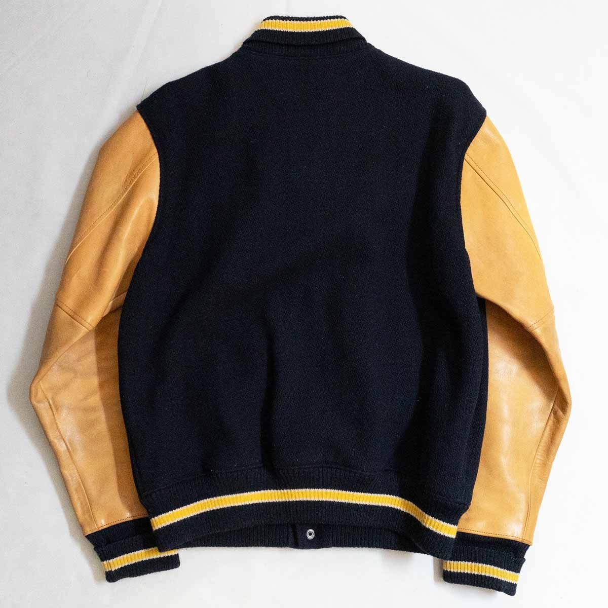 polo ralph lauren スタジャン レザー 定番人気】POLO RALPH LAUREN 【レザー スリーブ スタジャン】L