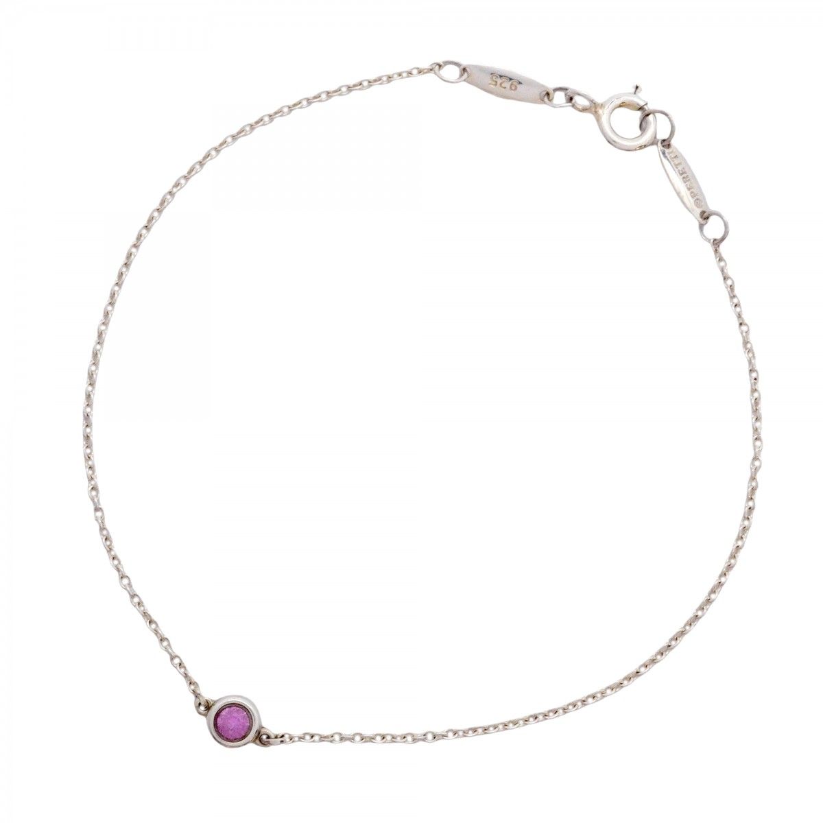 ティファニー ブレスレット バイザヤード シルバー925×ピンクサファイヤ ☆SALE【5jgb0092】ティファニー ブレスレット バイザヤード