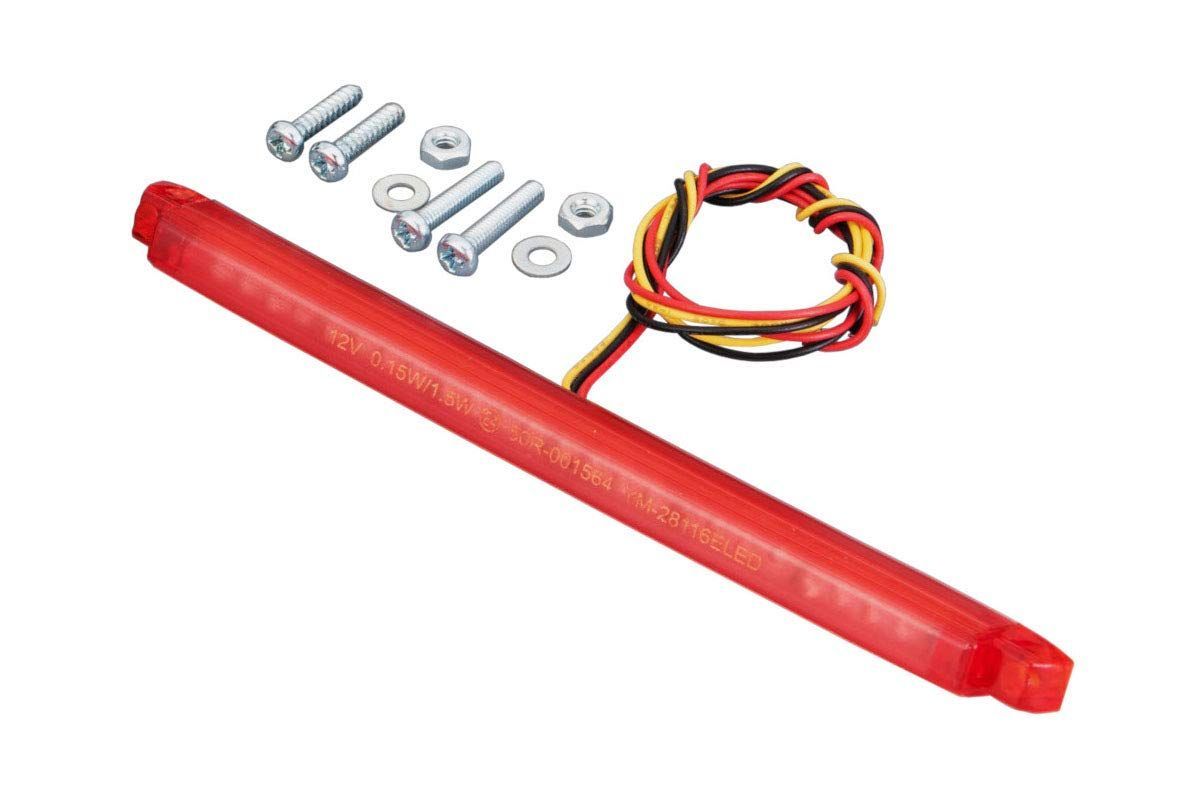 Color:レッド キジマ(Kijima) バイクパーツ テールランプ スリムラインタイプ ダブルLED 全長130mm カラー:レッド 218-3151