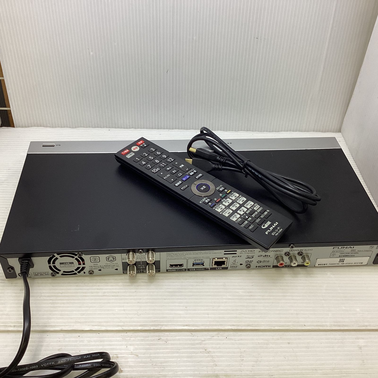 フナイ ブルーレイレコーダー FBR-HT2010 HDD/3チューナー搭載