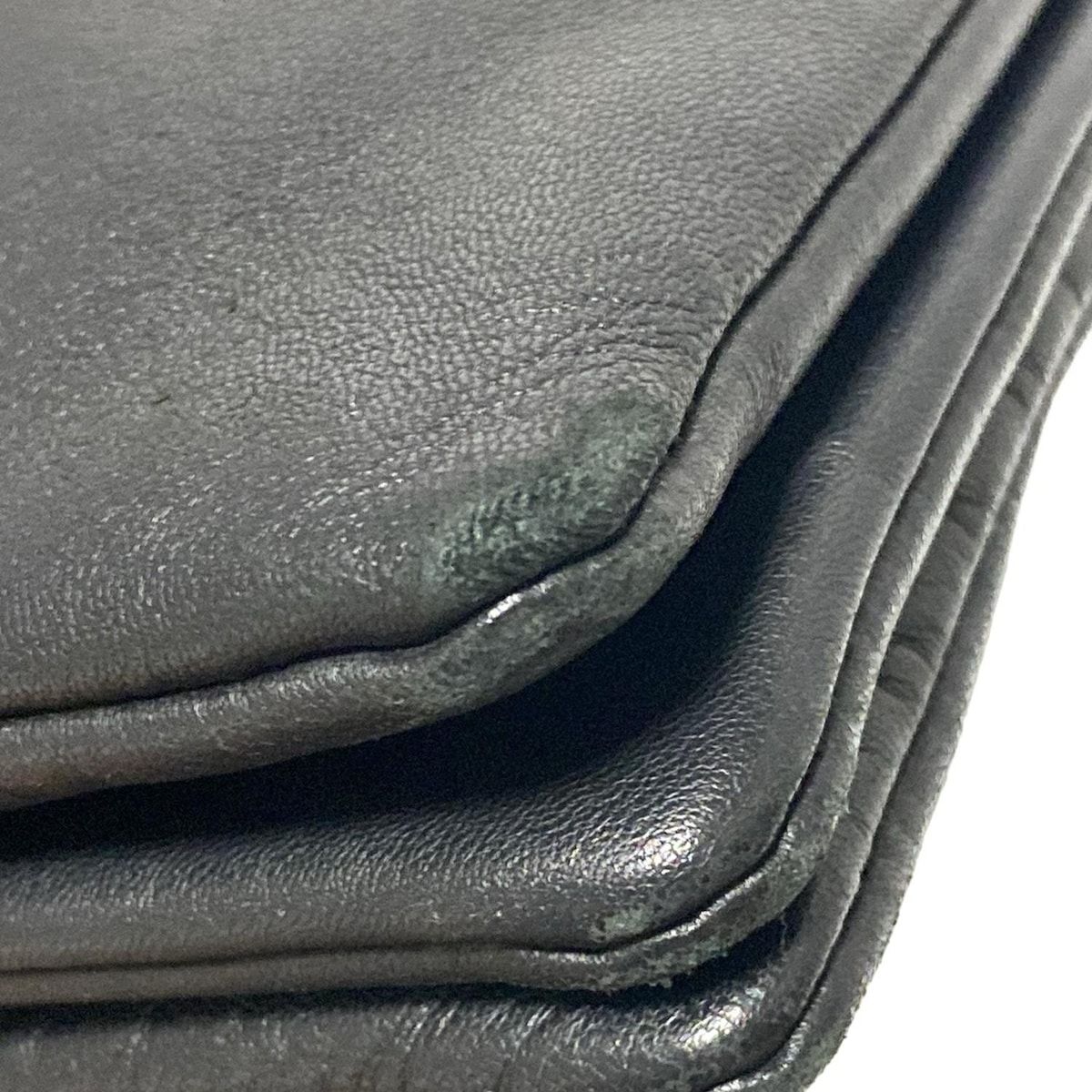 CELINE セリーヌ ショルダーバッグ トリオラージ 黒 レザー DECORATOM_COM_BR