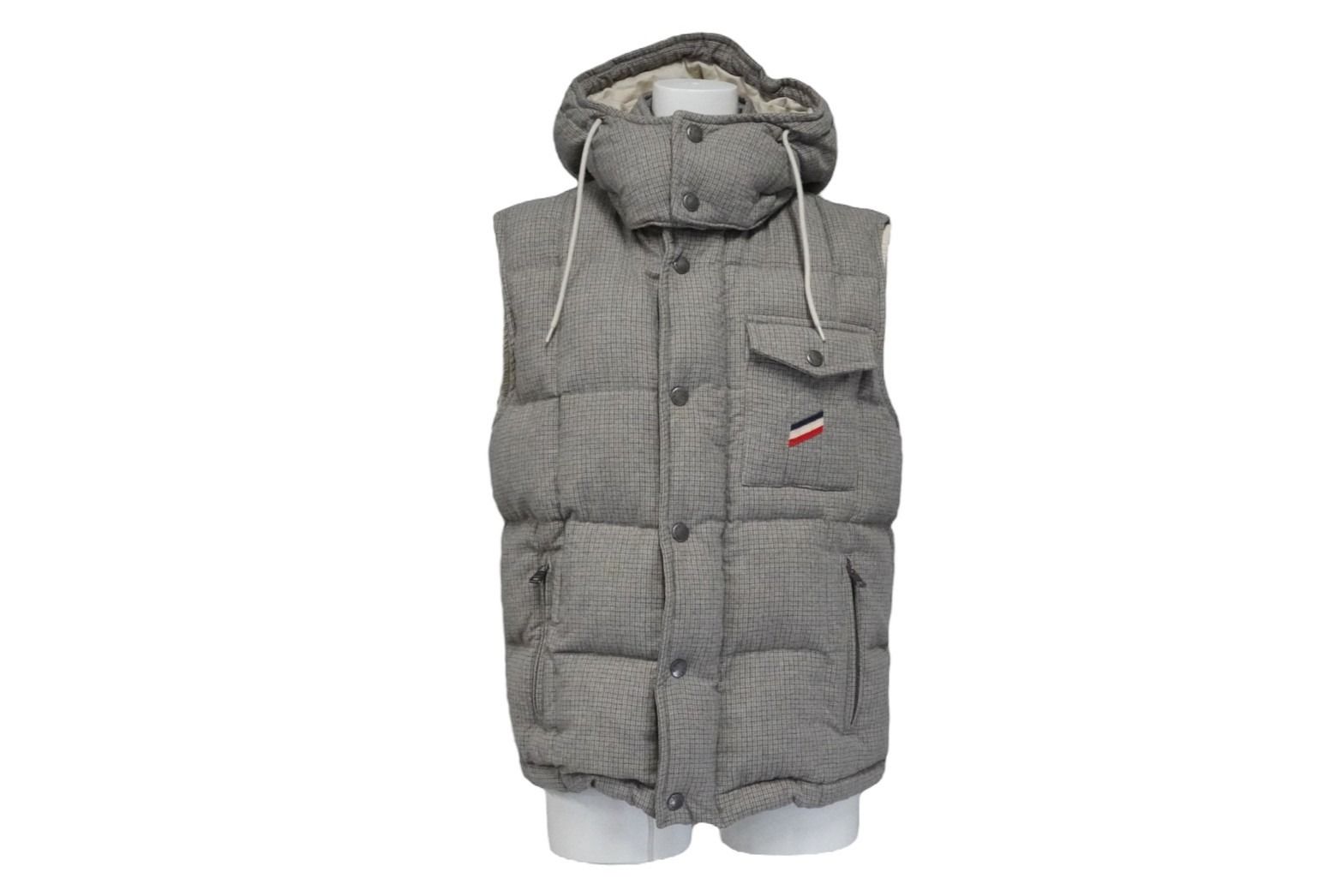 モンクレール ダウン NORME AFNOR MONCLER モンクレール ダウンベスト フード付け NORME AFNOR G32