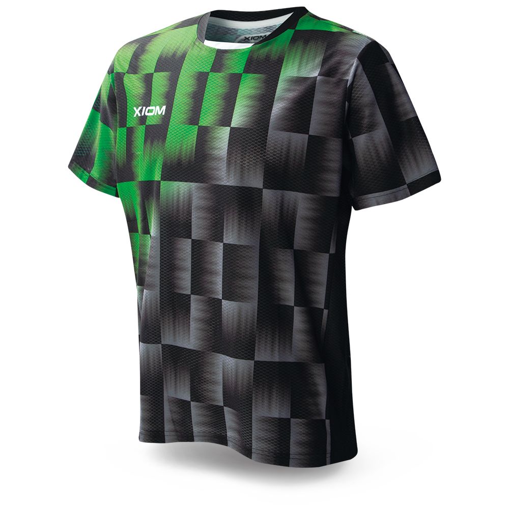 XIOM エクシオン ペトラ シャツ 卓球 ウェア シャツ GAS00004 036 ブラック×グリーン
