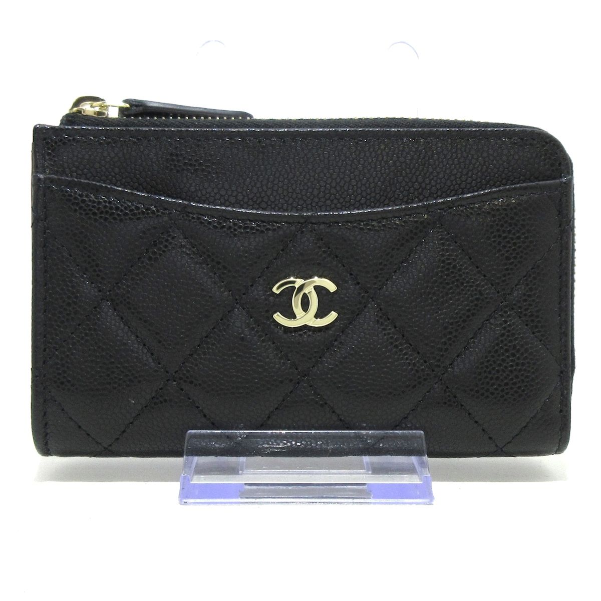 CHANEL(シャネル) コインケース美品 マトラッセ AP3179 黒 ゴールド ...