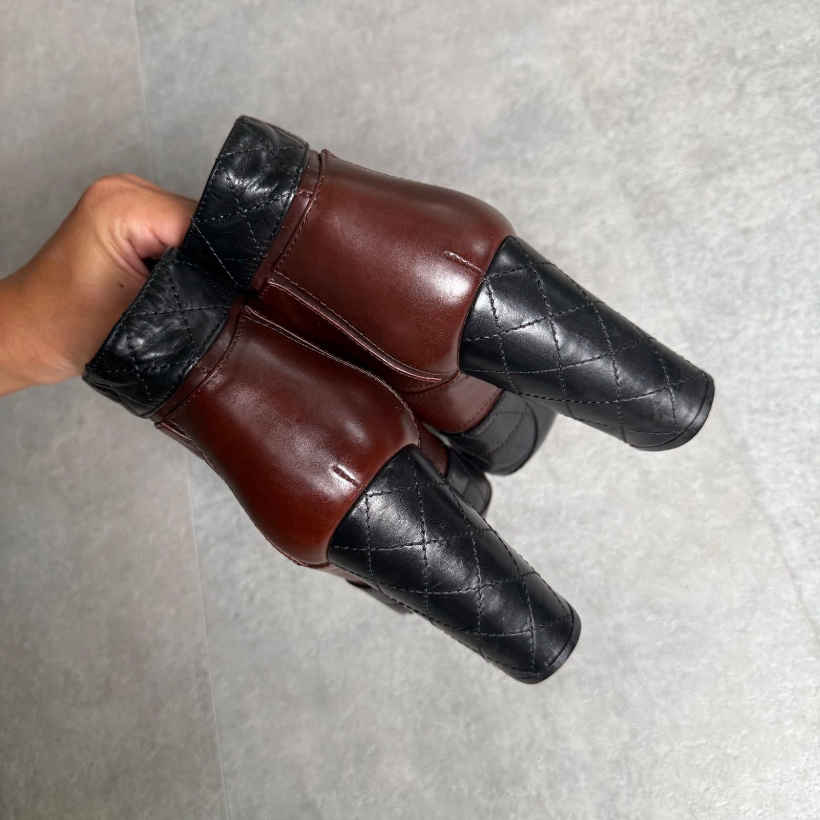 CHANEL シャネル マトラッセ ココマーク ジップアップブーツ