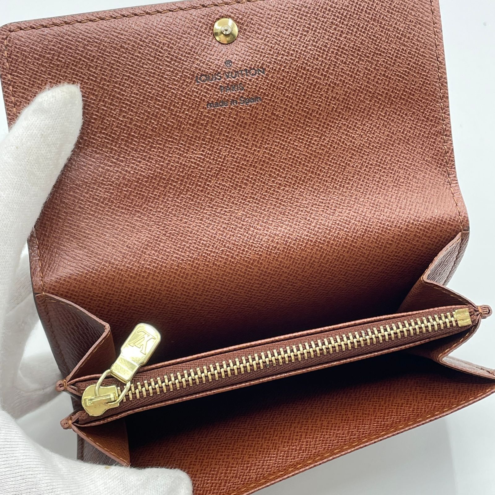 ルイヴィトン モノグラム ポルトモネ・ジップ 二つ折り財布 M61735 LOUIS VUITTON ルイヴィトン M61735 ポルトモネ・ジップ