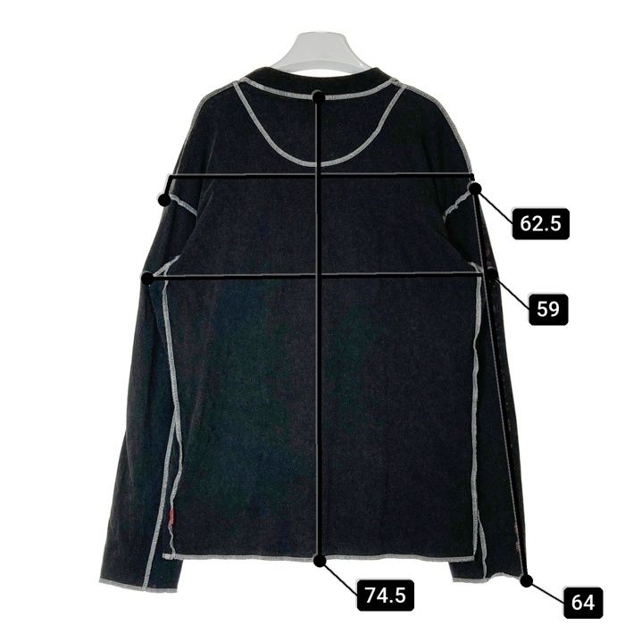 WTAPS JAM/LS/COTTON ボーダー ロンTパープル L W)taps（ロング ・ T