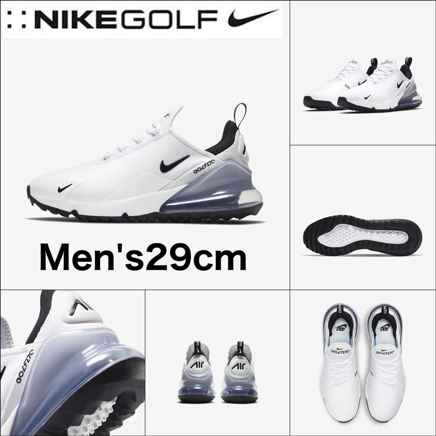 29cm] NIKE AIR MAX 270G GOLF SHOES WHITE CK6483-102 US11 ナイキ