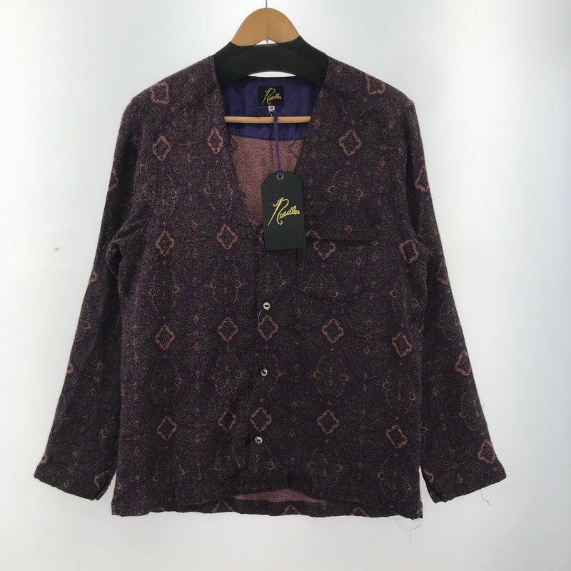 Needles ニードルス NS202 V NECK SHIRT Vネック シャツ 長袖 トップス 古着 140-250523-mh-04-fuz