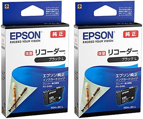 EPSON 純正インク RDH-BK-L リコーダー ブラックL 増量タイプ 2本