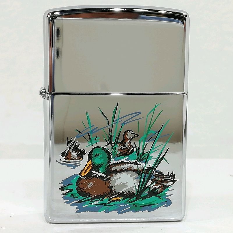 【未使用品】【送料無料】ZIPPO 鴨柄 オイルライター※メール便でお送りします【き】