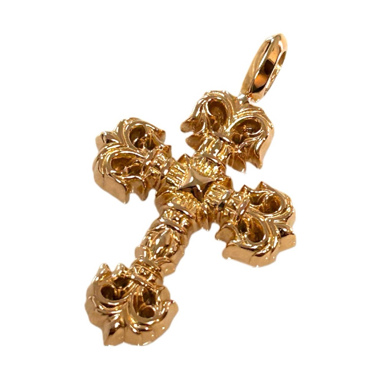 【新品未使用】CHROME HEARTS クロムハーツ 22k CHARM FILIGREE CROSS TINY GLD タイニー フィリグリークロス ネックレス トップ チャーム 8.2g 保証書無修正 プレゼント