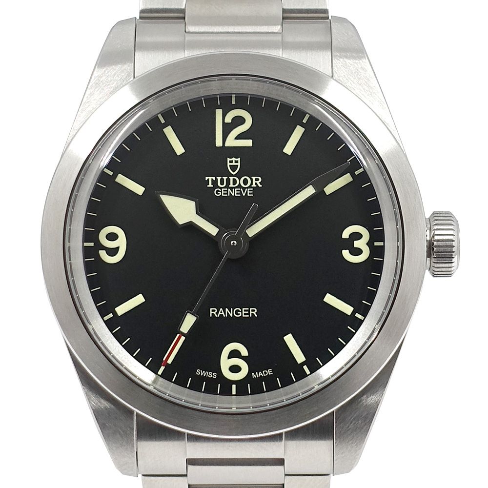 【栄】チューダー チュードル TUDOR 腕時計 レンジャー 79950 黒支 SS 自動巻き 39mm 男性 替えベルト付き 保証書 箱