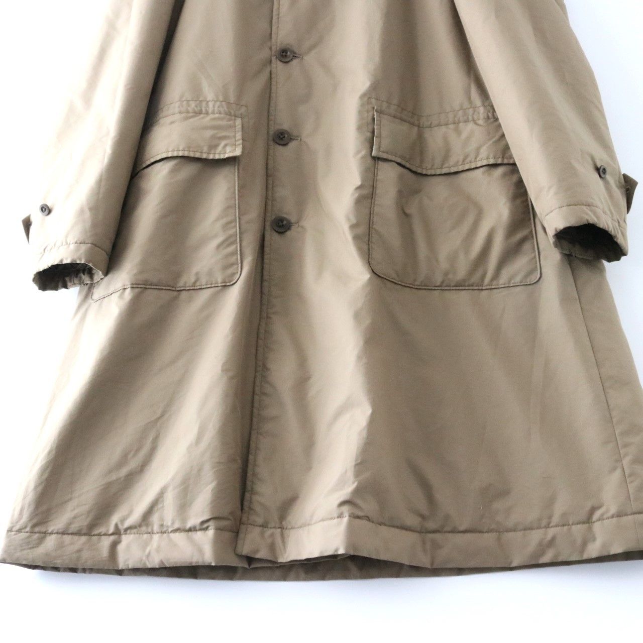 【中古B】KAPTAIN SUNSHINE キャプテンサンシャイン 38 M メンズ コート 19AW プリマロフト バルカラーコート KSSH9FC001 カーキ 中古B 古着