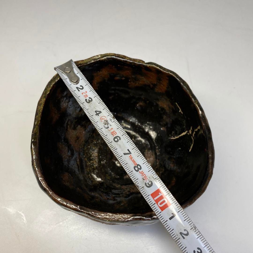 常滑焼 名工 滝田椿渓 茶碗 木箱付 横幅約11㎝ 東Y6-0705②