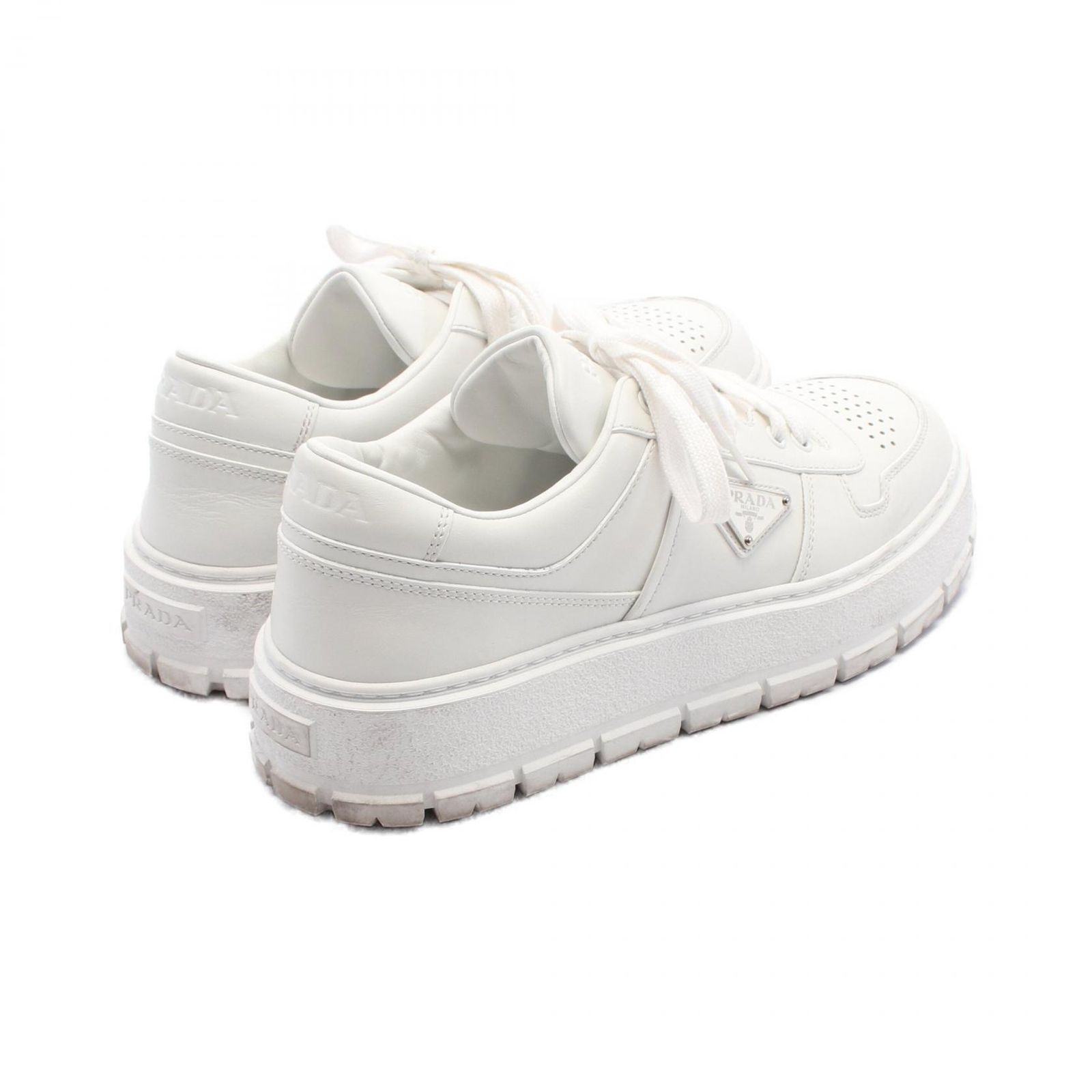 プラダ PRADA スニーカー 2EG452 レザー スニーカー メンズ Used B