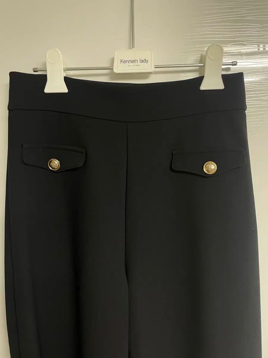 55 ワークルック バンディング ポイント スラックス 黒