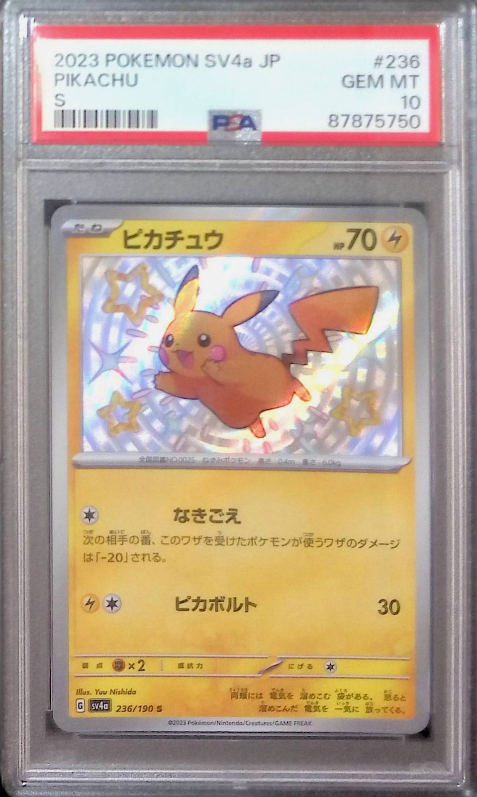 PSA10 連番】ピカチュウs 236/196 sv4a