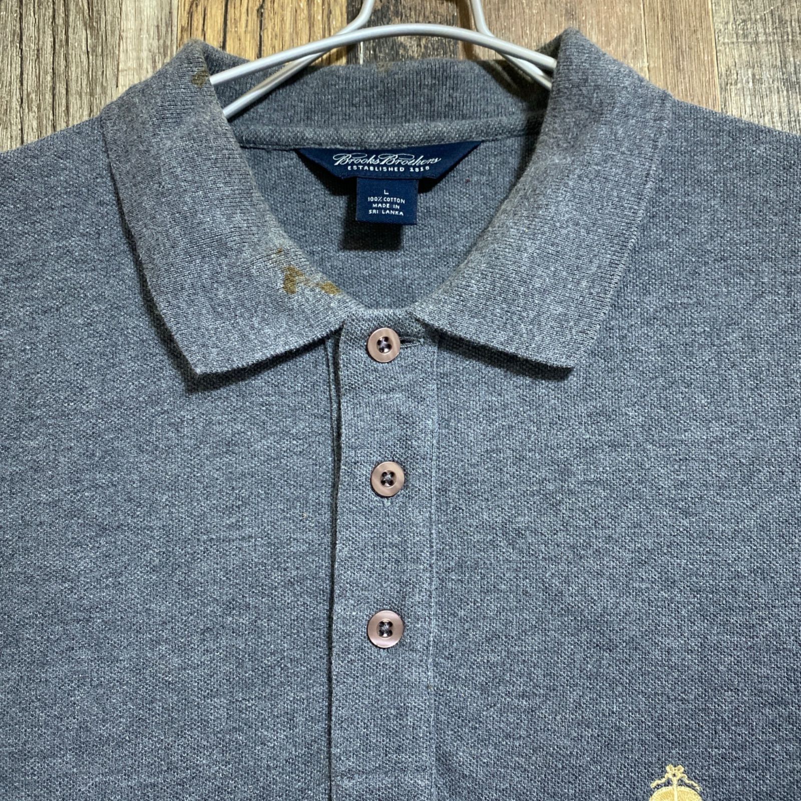 【新品】BROOKSBROTHERS ポロシャツ ロゴ刺繍 メンズL ブルックスブラザーズ BROOKS BROTHERS ロゴ刺繍 S/Sポロシャツ