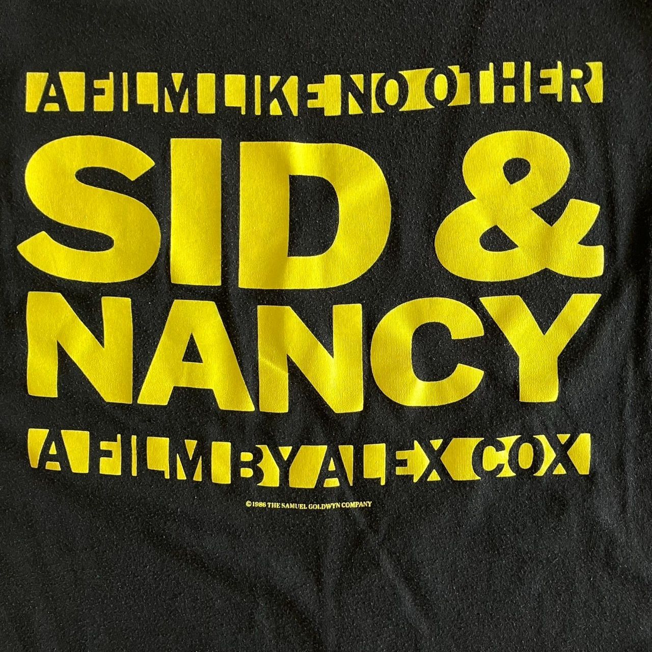 80s 野村訓市 着用 sid & nancy Tシャツ 黒 XLサイズ 【公式通販】