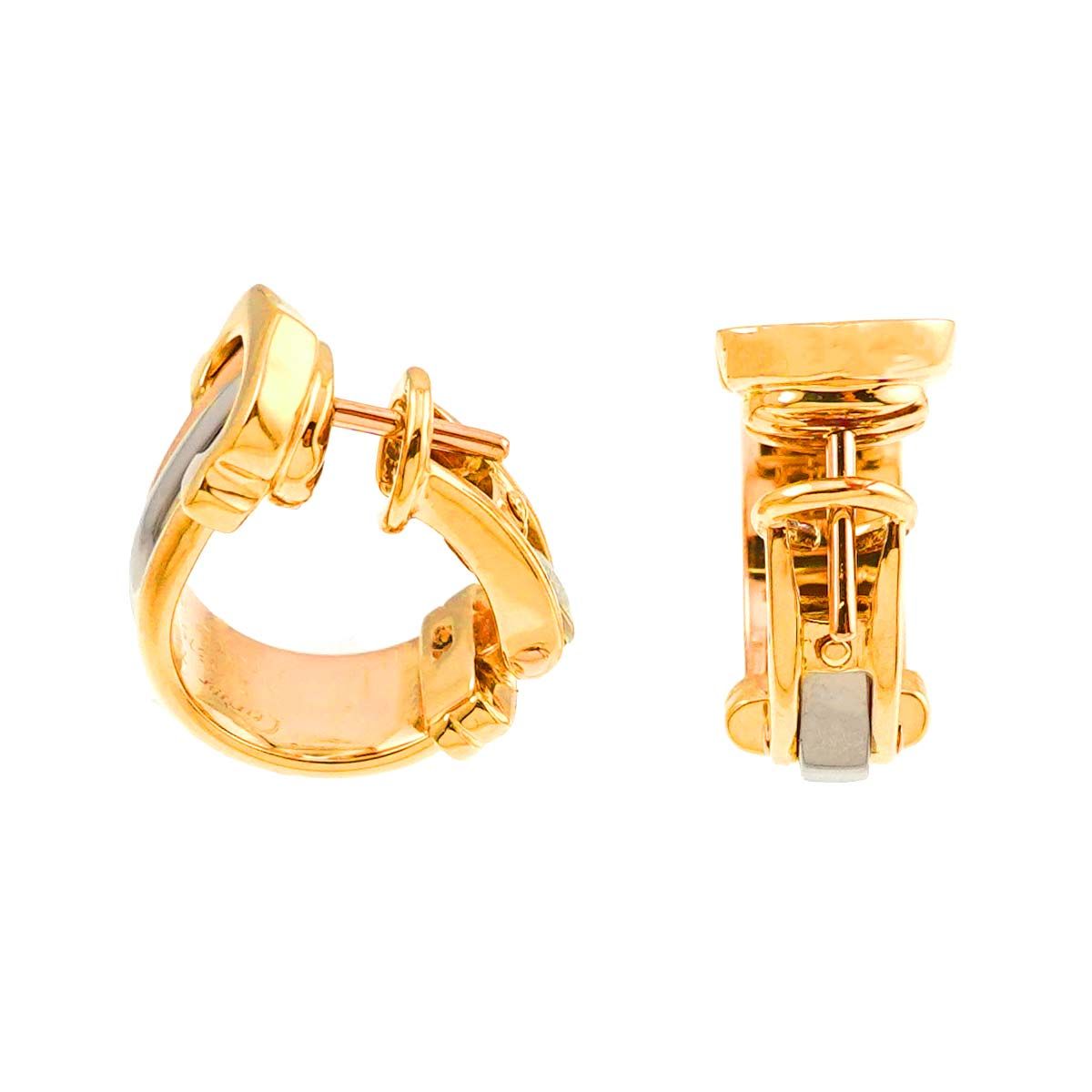 カルティエ Cartier トリニティ ピアス スリーゴールド K18 YG WG PG