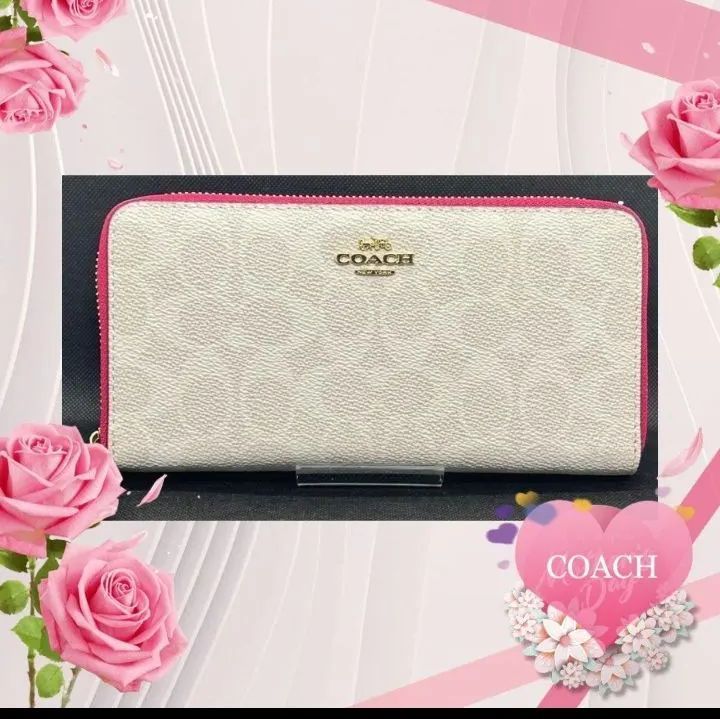 ✳️Sale【匿名配送・新品】✳️COACH コーチ ホワイトピンク 財布